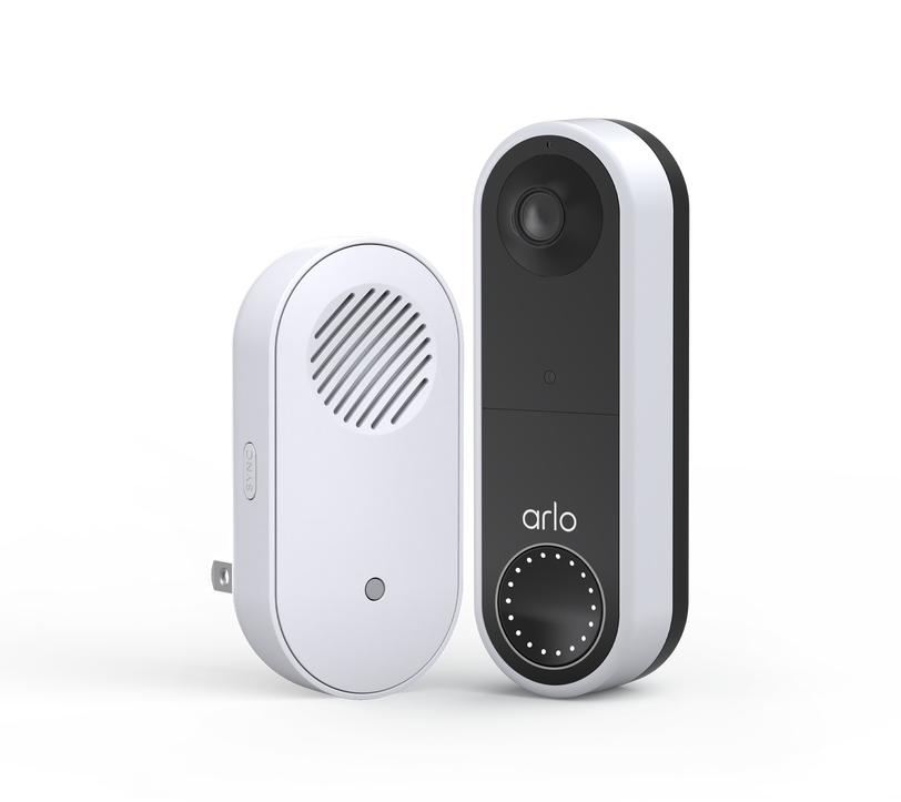 The Wireless Doorbell + Chime Bundle, in white, facing front